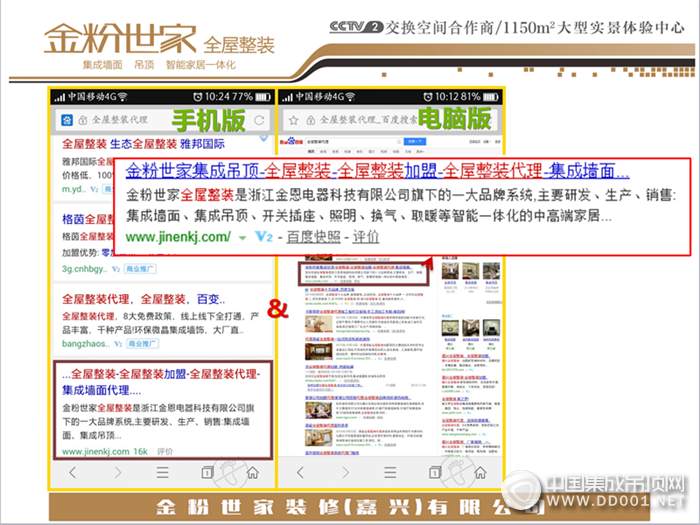 相信品牌力量——金粉世家全屋整裝360°全方位網(wǎng)絡(luò)推廣支持