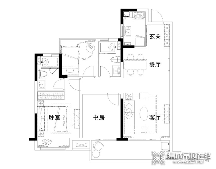 楚楚裝修案例：20m²舒適歐式家裝，給你心目中向往的生活