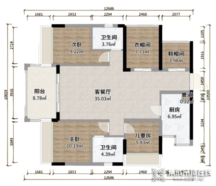 三房兩衛(wèi) 衣帽間+鞋帽間 超“奢”收納 她的愿望奧華全都實(shí)現(xiàn)了！