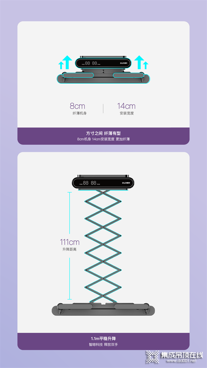 奧華新款晾衣機丨方寸之間，纖薄有型，輕松晾曬！